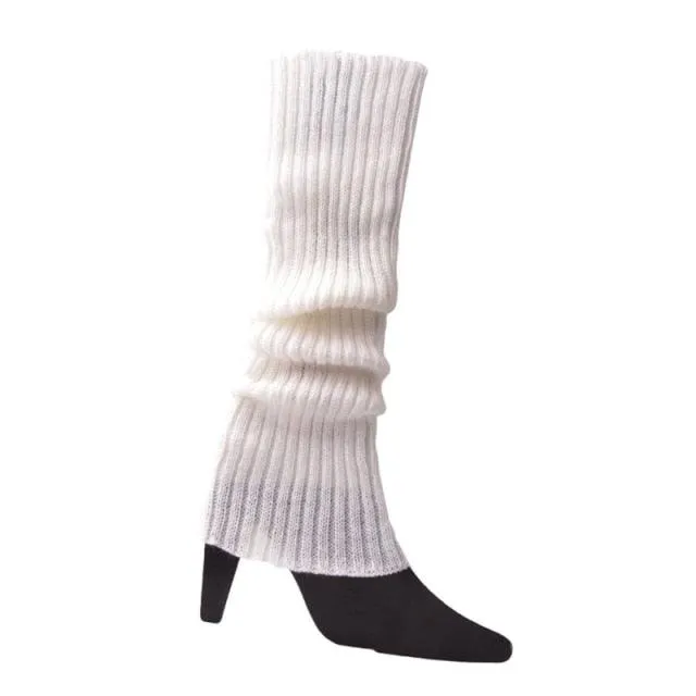 Women 80s Fluorescent Neon Colored Knit Leg Warmers