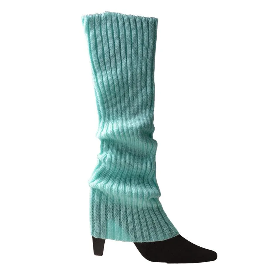 Women 80s Fluorescent Neon Colored Knit Leg Warmers