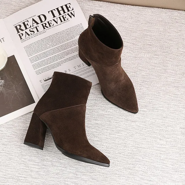 women Ankle boots Genuine Leather
