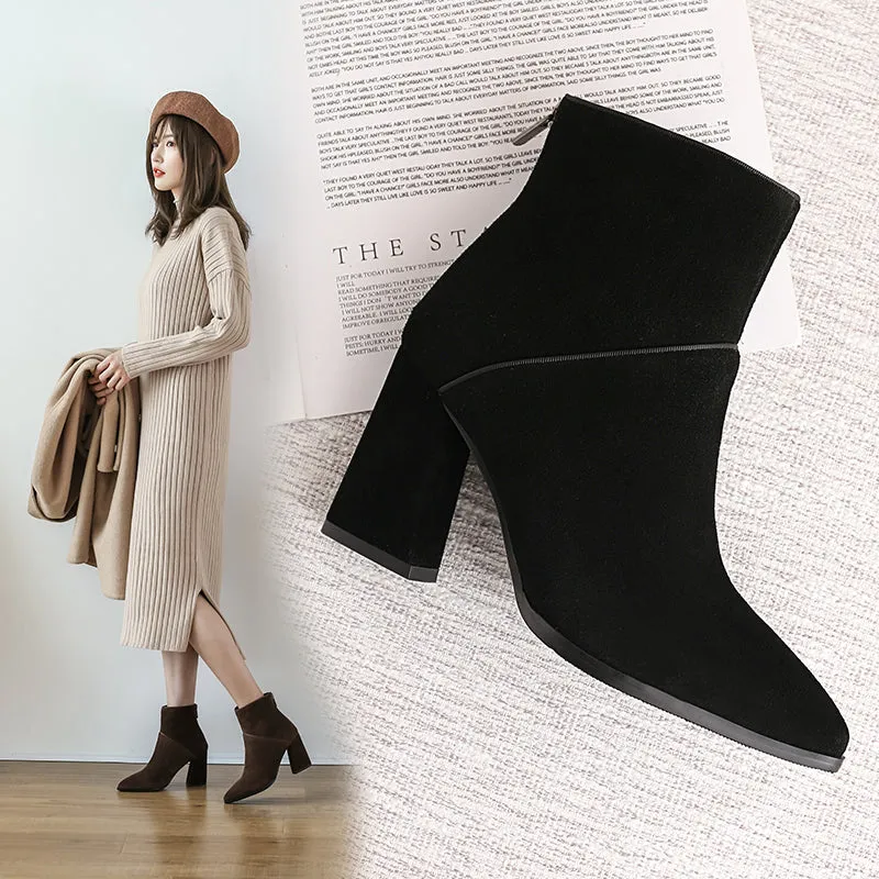 women Ankle boots Genuine Leather