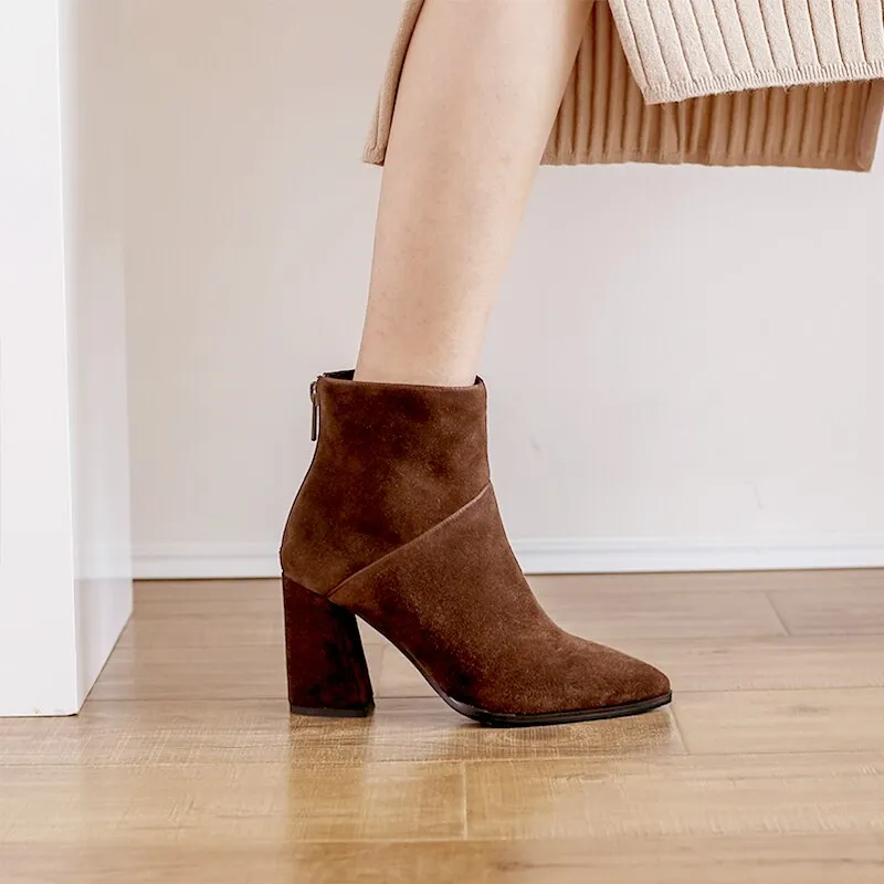 women Ankle boots Genuine Leather