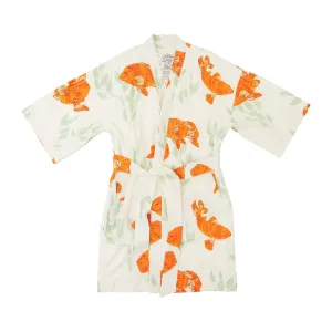 Women’s La Sirena Robe - Garibaldi Fish, White Sand