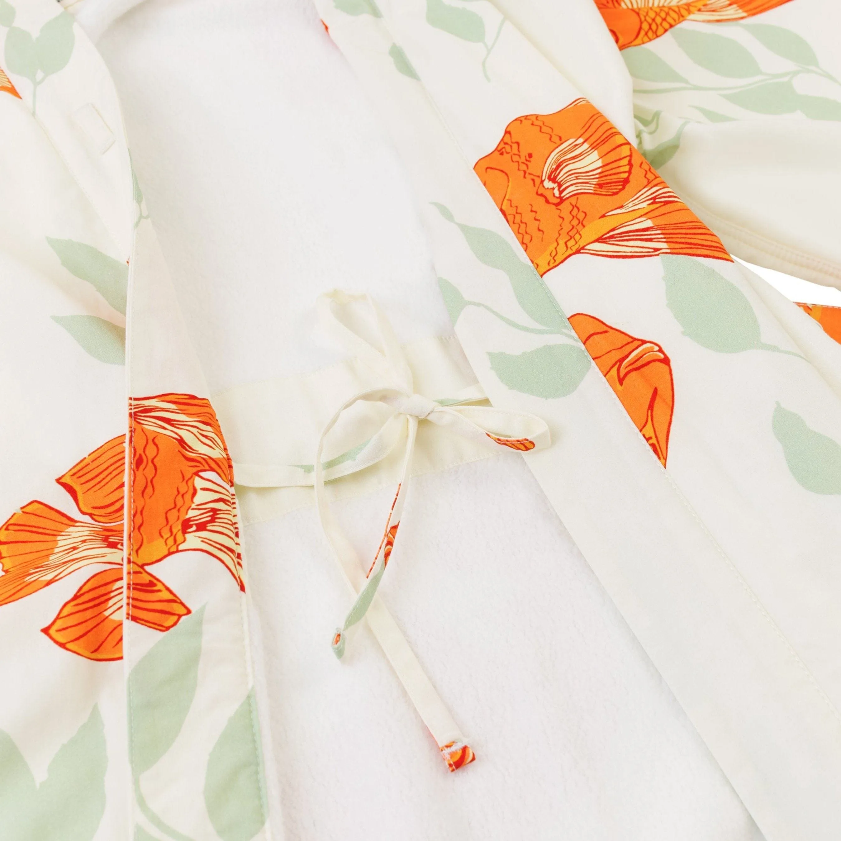 Women’s La Sirena Robe - Garibaldi Fish, White Sand