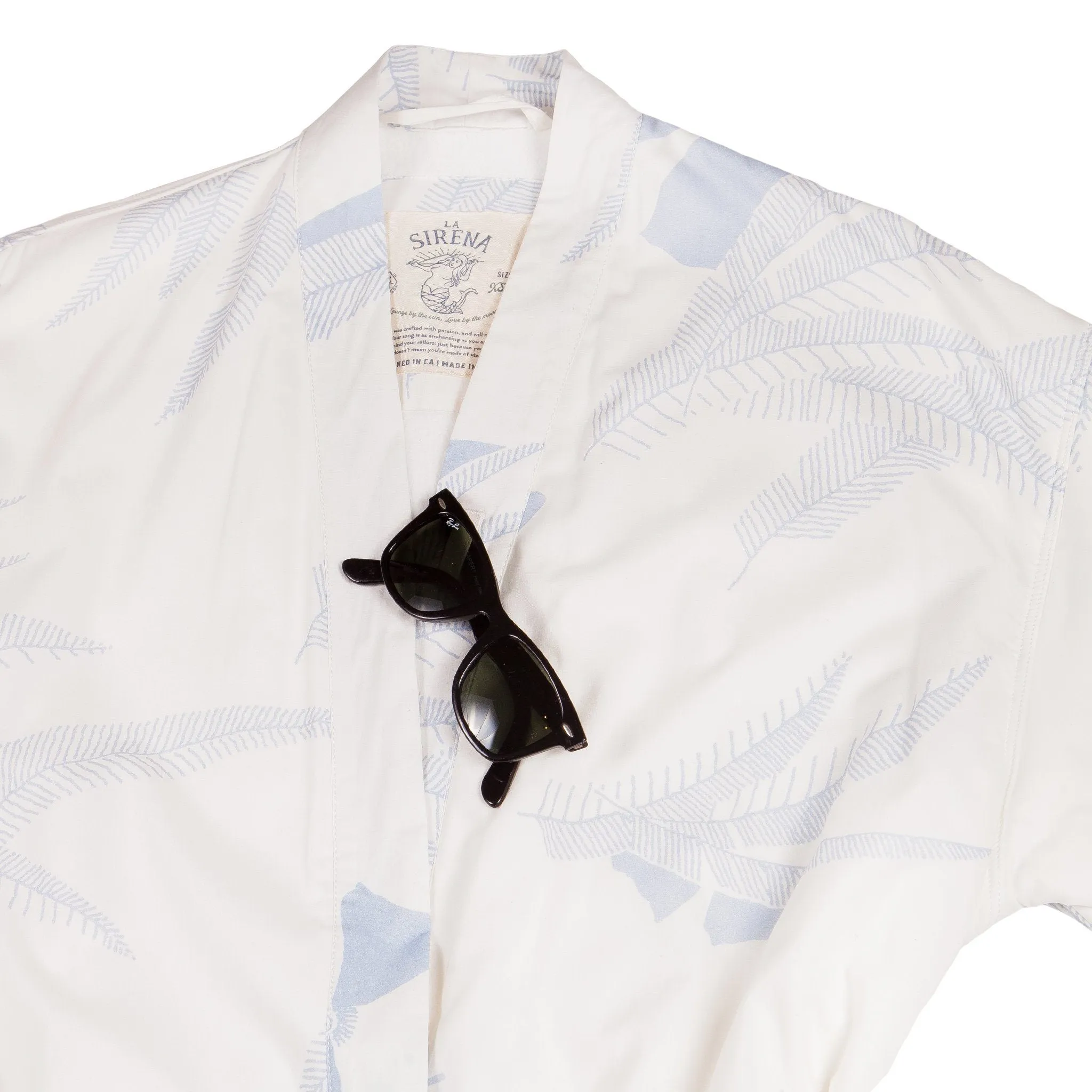 Women’s La Sirena Robe - Vintage Floral, White Sand