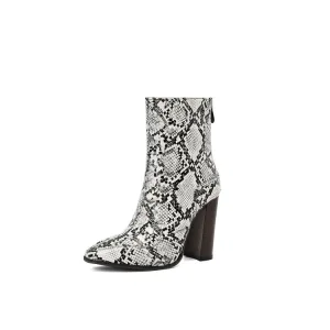 Women's Pointed Toe Square Heel Short Boots