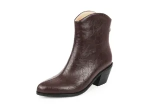 Women's Pointed Toe Square Heel Western Ankle Boots