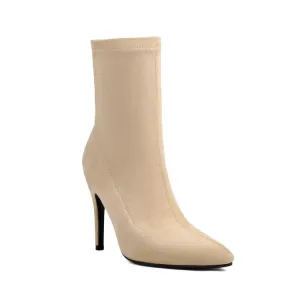 Women's Pointed Toe Thin Heel Short Boots