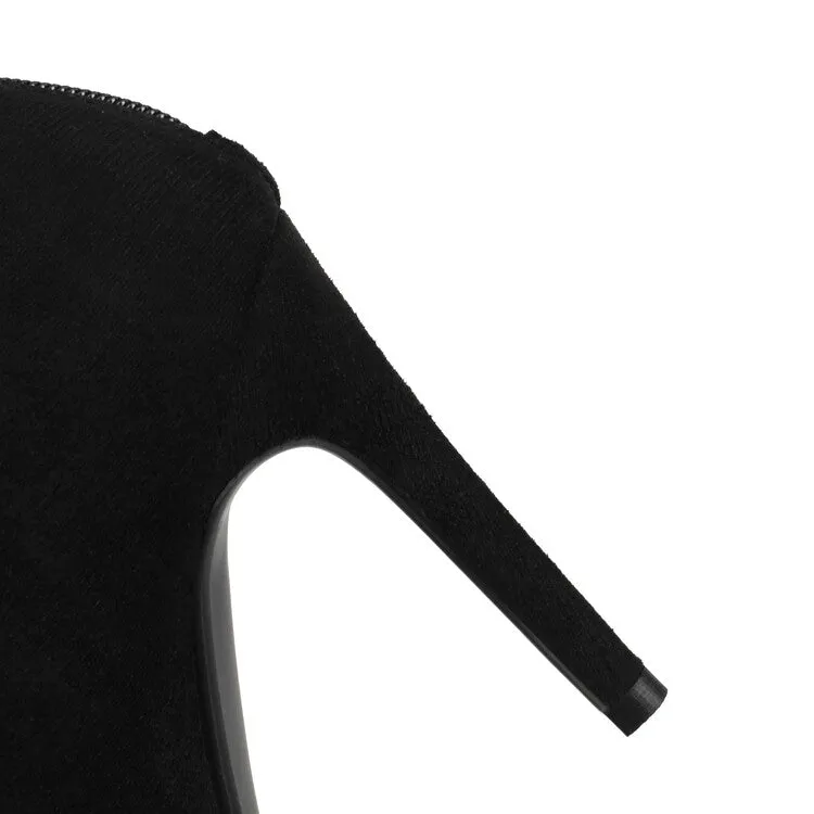 Women's Pointed Toe Thin Heel Short Boots