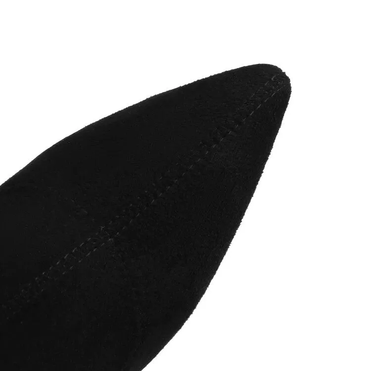 Women's Pointed Toe Thin Heel Short Boots