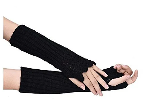 Women's Scale Design Knitted Arm Warmers