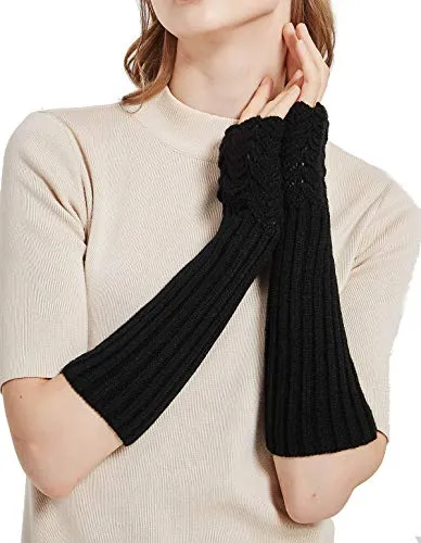 Women's Scale Design Knitted Arm Warmers