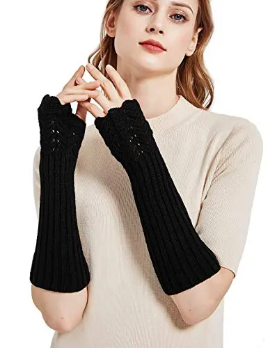Women's Scale Design Knitted Arm Warmers