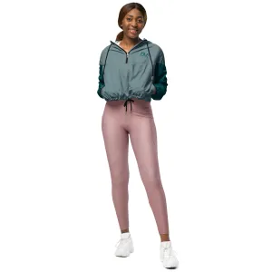 WOMEN'S WINDBREAKER, CROPPED – DUSTY BLUE