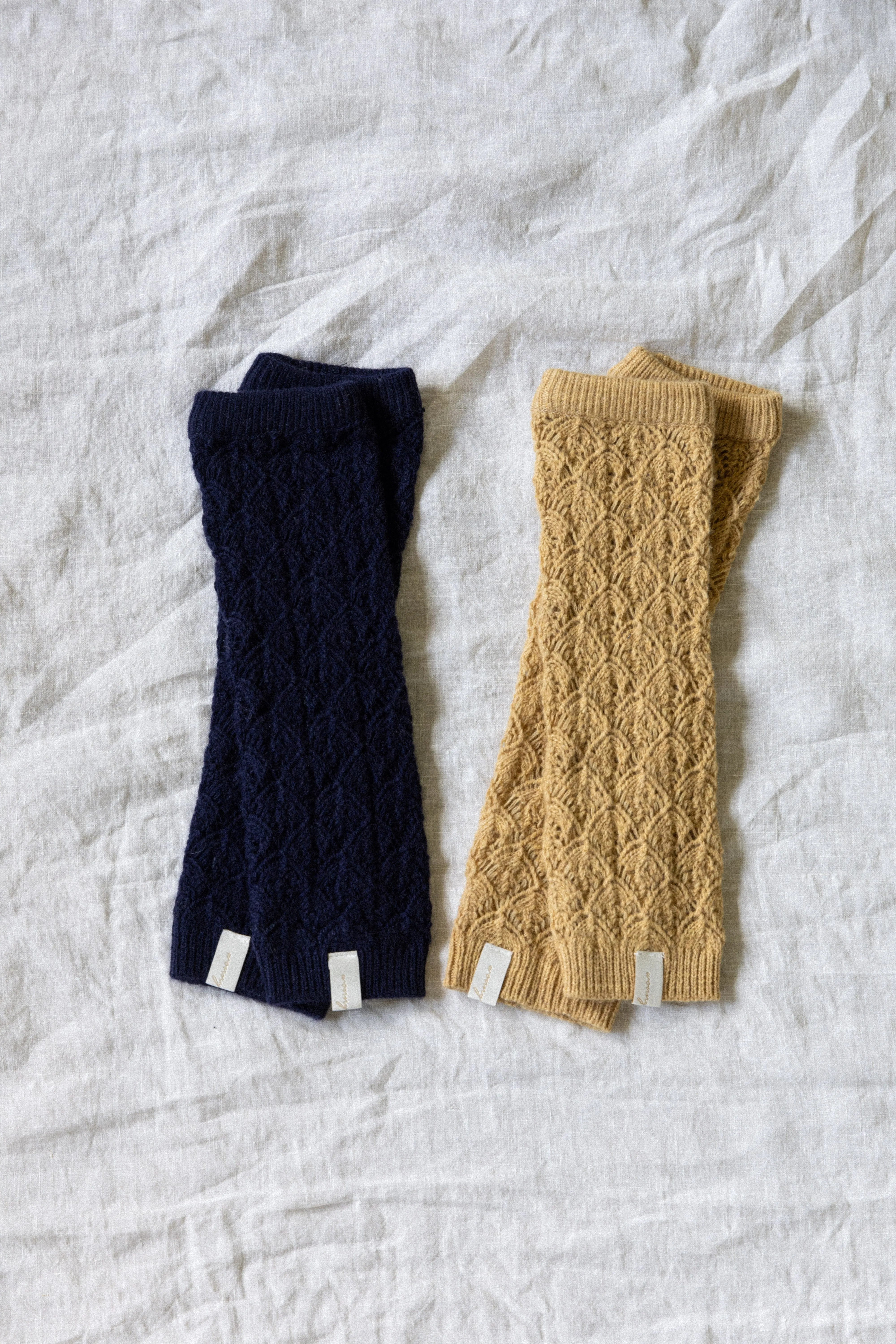 WONNY RIBBON X TINYAPPLE Knit Leg Warmer, Navy [한국배송]