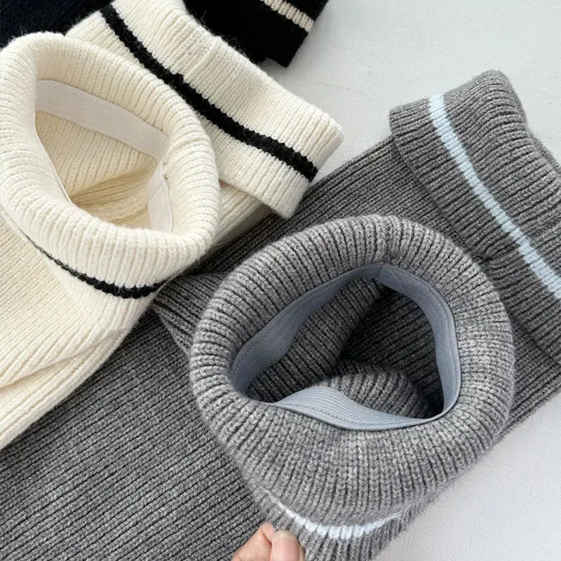 Wool Leg Warmers with Metal Buckle – Y2K Winter Calf Leggings & Foot Protector for Lolita, Japanese JK, and Harajuku Style