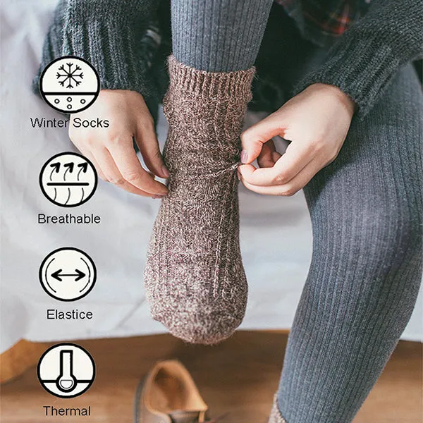 Wool Socks Women 5 Pack-Winter Soft Thick Warm Hiker Boot Crew Socks by Actinput