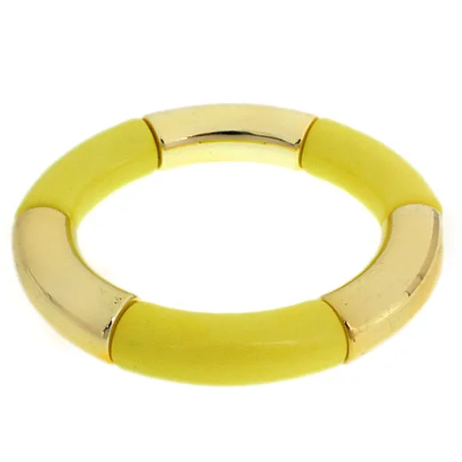 Yellow Glossy Stretch Tube Bracelet