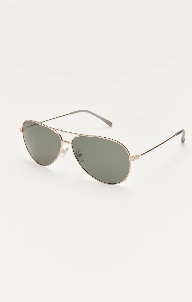 Z SUPPLY | Driver Polarized Sunglasses {Gold Grey}