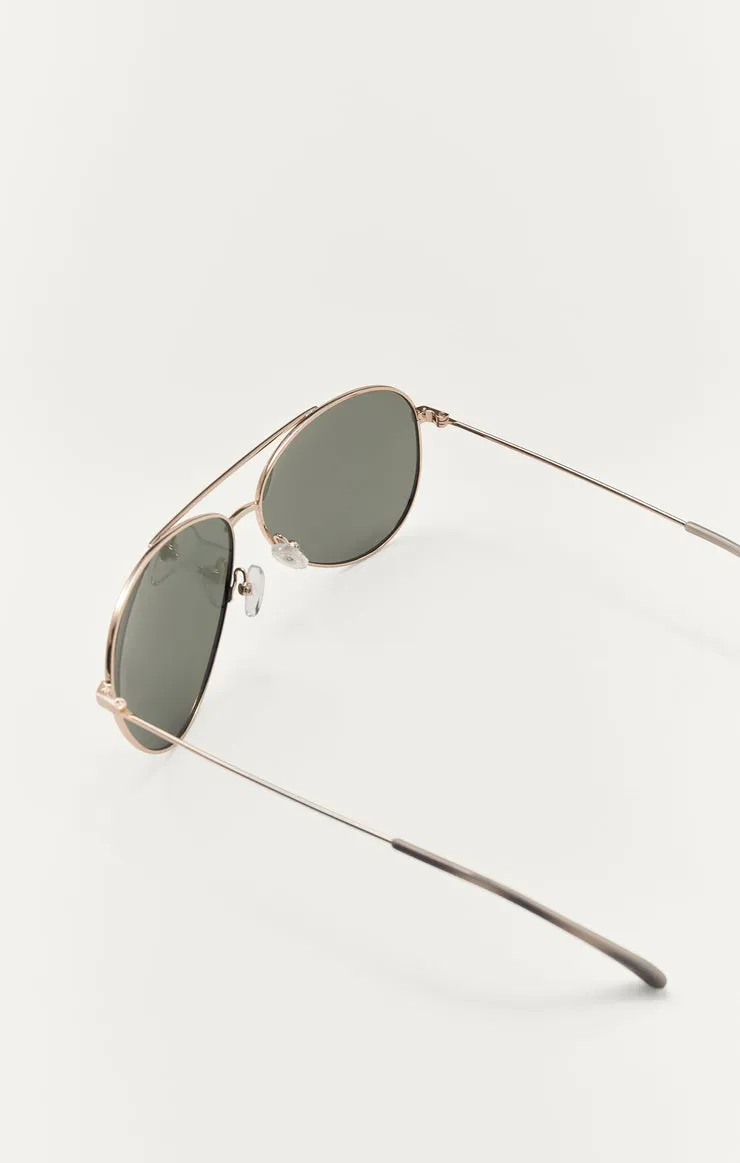 Z SUPPLY | Driver Polarized Sunglasses {Gold Grey}