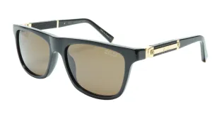 ZILLI Sunglasses Made with Titanium and Acetate, Accented with Leather and Gold