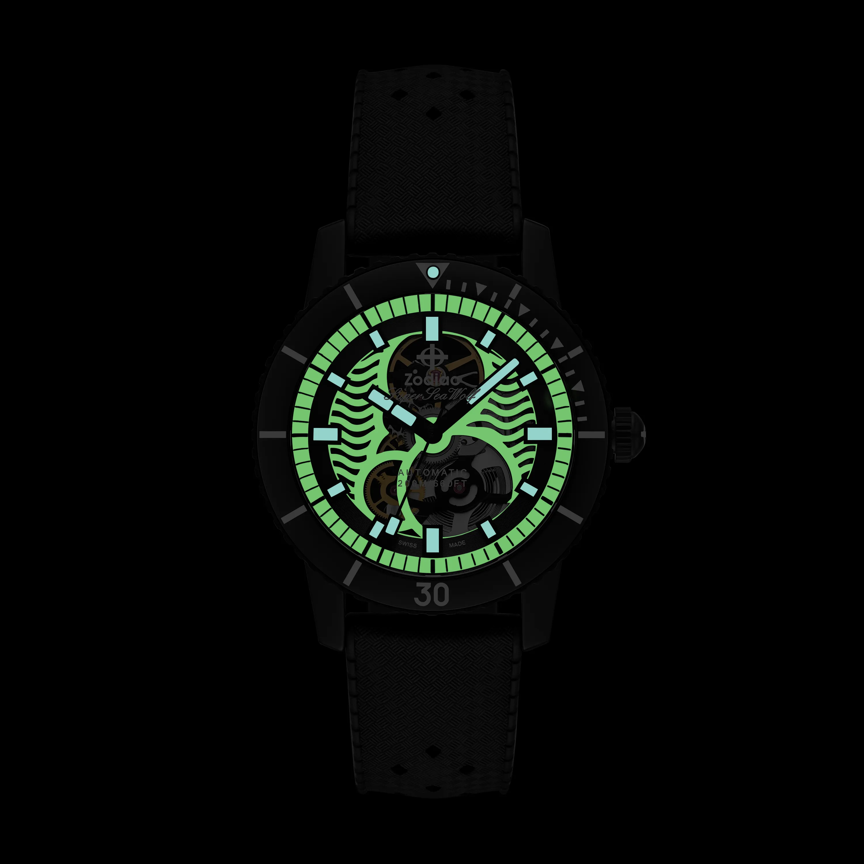 Zodiac Super Sea Wolf Night Diver Skeleton ZO9318